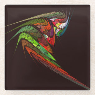 Chameleon Abstrakt Art Glasuntersetzer