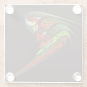 Chameleon Abstrakt Art Glasuntersetzer (Rückseite)