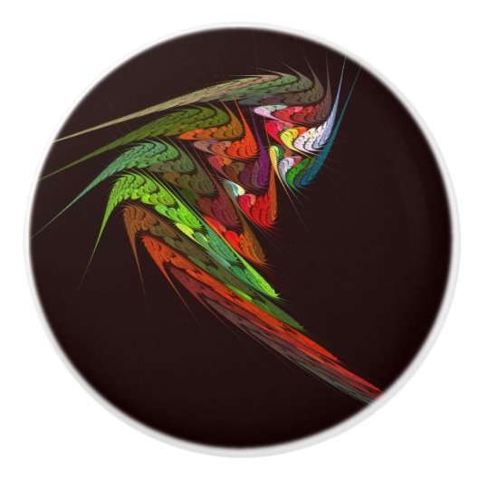 Chameleon Abstrakt Art Keramikknauf (Vorderseite)