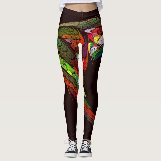 Chameleon Abstrakt Art Leggings (Vorderseite)
