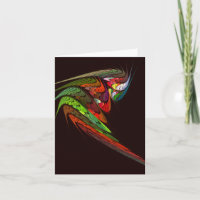 Chameleon Abstrakt Art Note Card