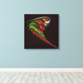 Chameleon Abstrakt Art Quad Canvas Print Leinwanddruck (Insitu (Holzboden))