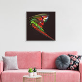 Chameleon Abstrakt Art Quad Canvas Print Leinwanddruck (Insitu (Wohnzimmer))