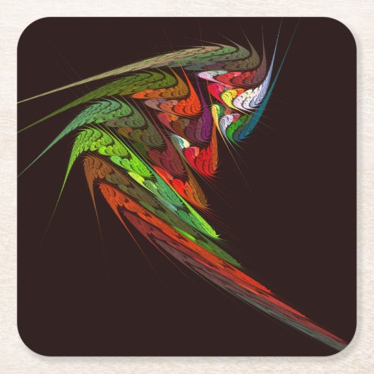 Chameleon Abstrakt Art Rechteckiger Pappuntersetzer (Vorderseite)