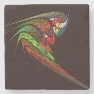 Chameleon Abstrakt Art Steinuntersetzer