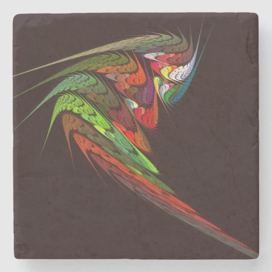 Chameleon Abstrakt Art Steinuntersetzer (Vorderseite)
