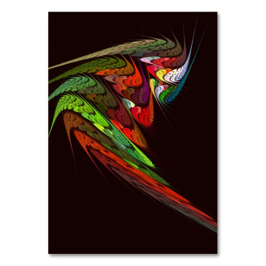 Chameleon Abstrakt Art Table Card Tischnummer (Vorderseite)