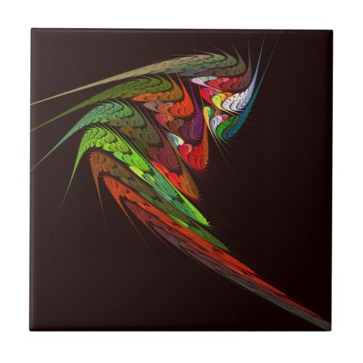 Chameleon Abstrakt Art Tile Fliese (Vorderseite)