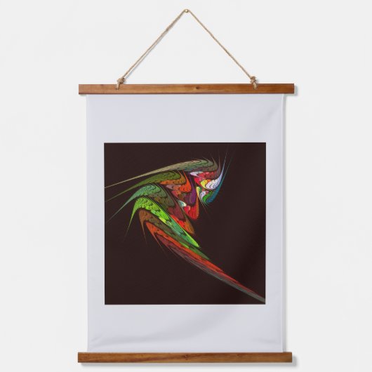 Chameleon Abstrakt Art Wandteppich Mit Holzrahmen (Vorderseite)