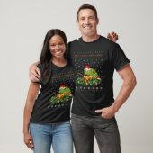Chameleon Animal Lover Weihnachtsmannmütze Ugly Ch T-Shirt (Unisex)
