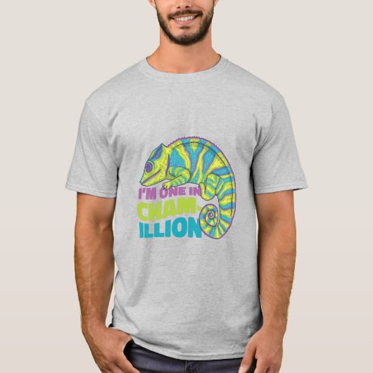 Chameleon Animal Pun Funny T-Shirt (Vorderseite)