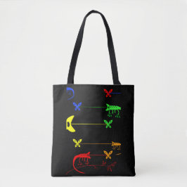 Chameleon Art, Rainbow Chameleon Tasche Shopping B