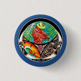 Chameleon Art Zeichnend Button