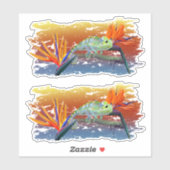 Chameleon aufkleber (Blatt)