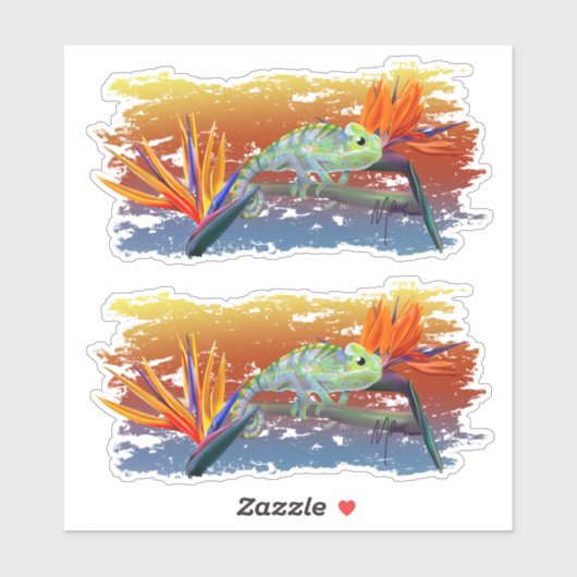 Chameleon aufkleber (Blatt)