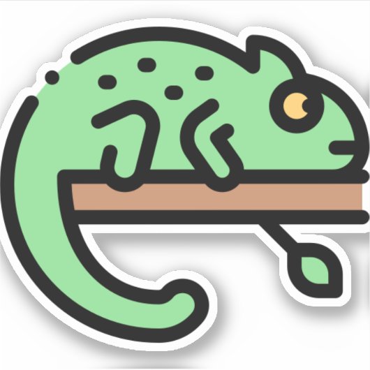 Chameleon Aufkleber (Vorderseite)
