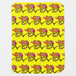 Chameleon - Baby Blanket Babydecke