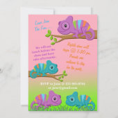 Chameleon Birthday Einladung (Rückseite)