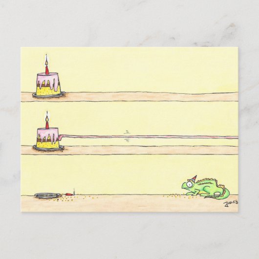 Chameleon Birthday Postkarte (Vorderseite)