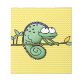 Chameleon Cartoon Lizard Niedlich Notizblock (Vorderseite)