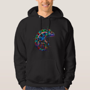 Chameleon Colorful Reptile Lover Hoodie