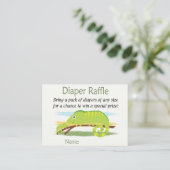 Chameleon Diaper Raffle Tickets (Stehend Vorderseite)