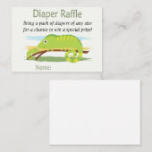 Chameleon Diaper Raffle Tickets (Vorne/Hinten)