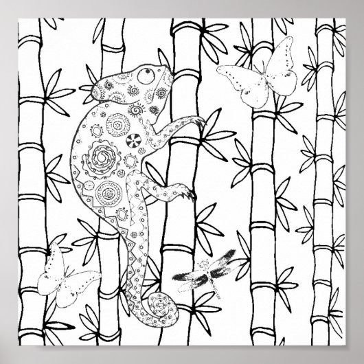 Chameleon Doodle 2 Poster (Vorne)
