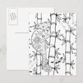 Chameleon Doodle Postkarte (Vorne/Hinten)