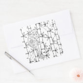 Chameleon Doodle Quadratischer Aufkleber (Umschlag)