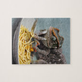 Chameleon Eating Spaghetti Jigsaw Puzzle (Horizontal)
