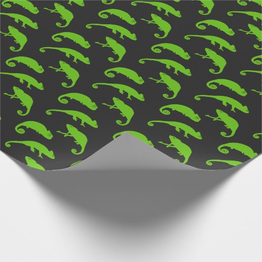 Chameleon Exotic Reptile Muster Geschenkpapier (Ecke)