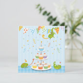 Chameleon Geburtstag Karte (Stehend Vorderseite)