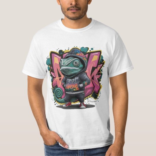 Chameleon Graffitti T-Shirt (Vorderseite)