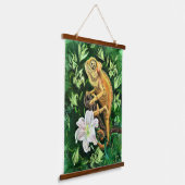 Chameleon Hanging Tapestry Wandteppich Mit Holzrahmen (Gewinkelt)