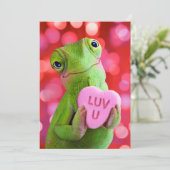 Chameleon Heart (Luv U) Einladung (Stehend Vorderseite)
