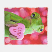Chameleon Heart (Luv U) Fleecedecke (Vorderseite (Horizontal))