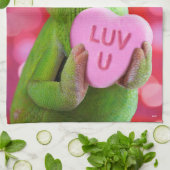 Chameleon Heart (Luv U) Geschirrtuch (Gefaltet)