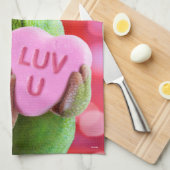 Chameleon Heart (Luv U) Geschirrtuch (Viertel Falte)