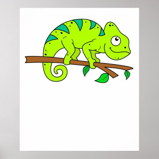 Chameleon Illustration Poster (Vorne)
