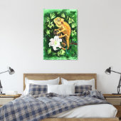 Chameleon in Blätter Leinwand (Insitu (Schlafzimmer))