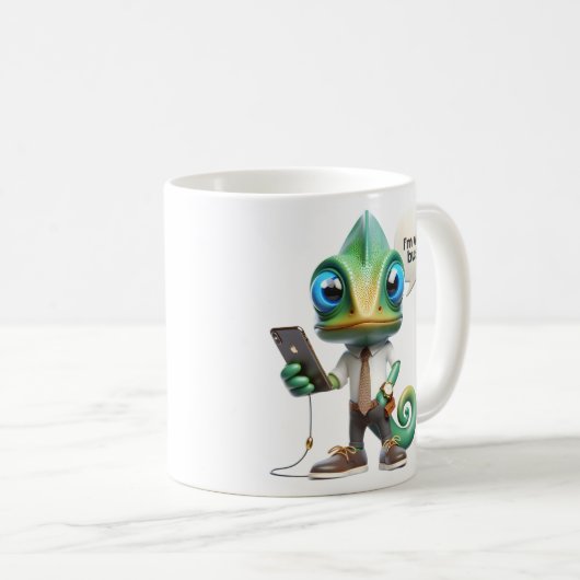 Chameleon in einer Krawatte Kaffeetasse (VorderseiteRechts)