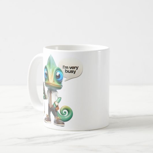 Chameleon in einer Krawatte Kaffeetasse (Vorderseite Links)