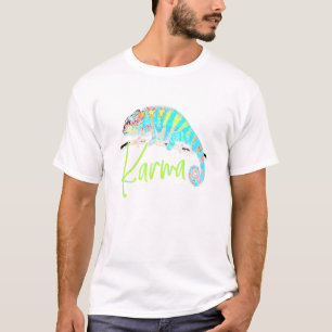 Chameleon Karma Pun Retro Lizard 1980er T-Shirt