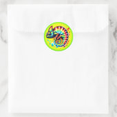 Chameleon Krawatte-Dye Runder Aufkleber (Tasche)
