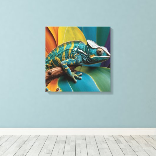 Chameleon Leinwanddruck (Insitu (Holzboden))