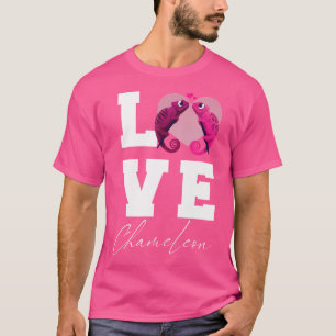 Chameleon Liebe Niedlich Reptile Schöne Geckos mit T-Shirt