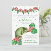 Chameleon Lizard Einladung (Stehend Vorderseite)