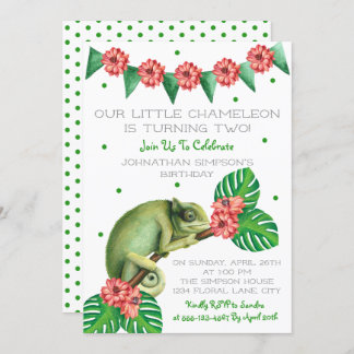 Chameleon Lizard Einladung
