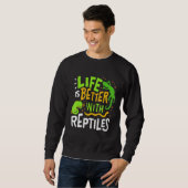 Chameleon Lizard Iguana Reptiles Terrarium Sweatshirt (Vorne ganz)